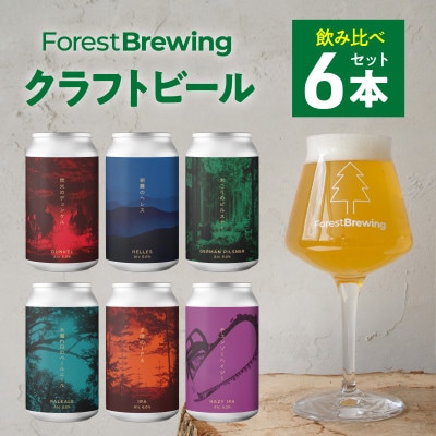 クラフトビール飲み比べ6本セット【ForestBrewing醸造所】