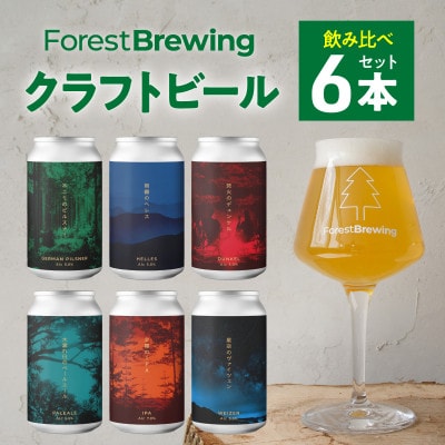 新クラフトビール飲み比べ6本セット【ForestBrewing醸造所】