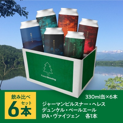 新クラフトビール飲み比べ6本セット【ForestBrewing醸造所】