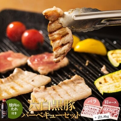 薩摩どん 六白 黒豚 焼肉 計1.8kg(8~10人前) B-302