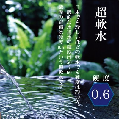  【定期便12ヶ月】薩摩の奇蹟 超軟水 硬度0.6 シリカ水 20L×2箱×12ヶ月　JS-801