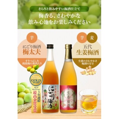 五代リキュール組合せ　にごり梅酒・生姜梅酒　山元酒造  A-068 