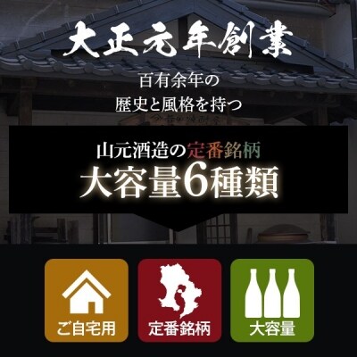 豪快飲み比べ 1升6本セット　芋焼酎　蔵の神　五代　山元酒造　D-004