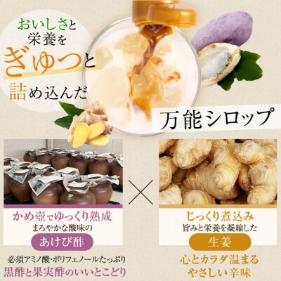 薩摩川内生姜シロップ(黒糖)あけび酢使用　2本セット　AS-415