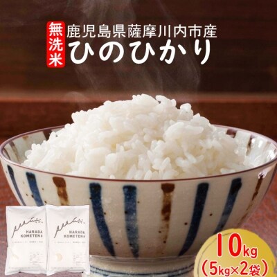 無洗米 薩摩川内市産ひのひかり 10kg(5kg×2)A-821