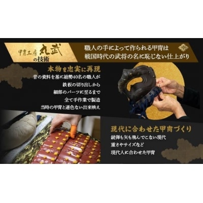 濃紺糸威赤桶側二枚胴具足 U-502