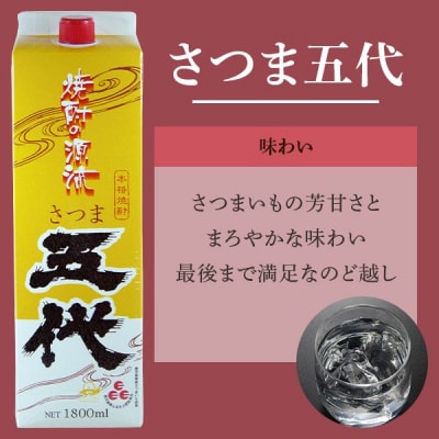1升パック5本飲み比べ (ロックグラス付き) 各1800ml 山元酒造 DSR-107