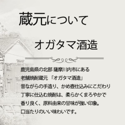 【限定焼酎】鹿児島県薩摩川内市産 芋焼酎 壷のひとりごと(1800ml×2本) 芋焼酎 BS-249