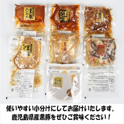 鹿児島県産黒豚 簡単調理おかずセット(レンジ対応) 黒豚 ハンバーグ カレー ステーキ AS-733