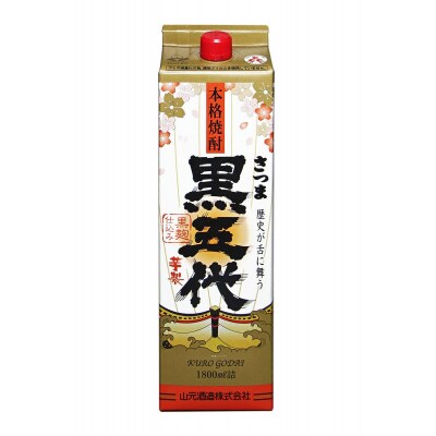 黒五代 パック 10.8L (1800ml×6本) 芋焼酎 25度 山元酒造 焼酎 DSR-026