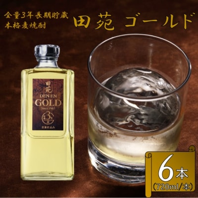 長期貯蔵 麦焼酎 田苑 ゴールド 720ml 6本セット 25度　CS-401
