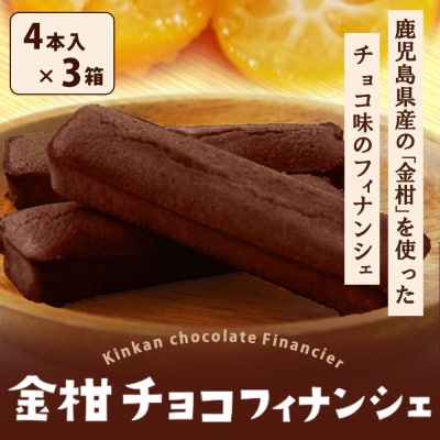 金柑チョコフィナンシェ 計12本(4本入り×3箱) ZS-744 