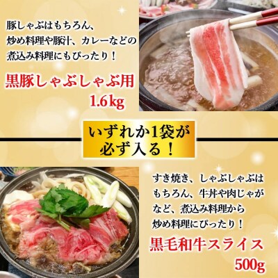 【お楽しみ福袋E】黒豚 or 黒毛和牛どちらか必ず入る!6品以上 BS-518