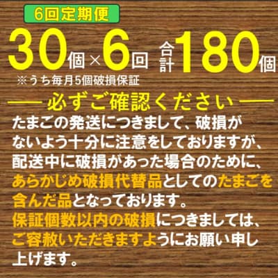 【6ヶ月定期便】 電子卵(赤玉)合計180個(30個×6回) 卵 たまご 赤玉 定期便 CS-023