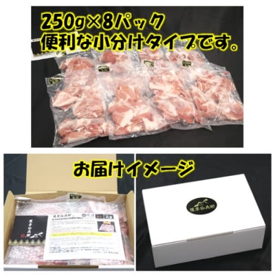 【定期便:6ヶ月】鹿児島県産黒豚切り落とし 合計12kg(2kg×6回) GSR-032