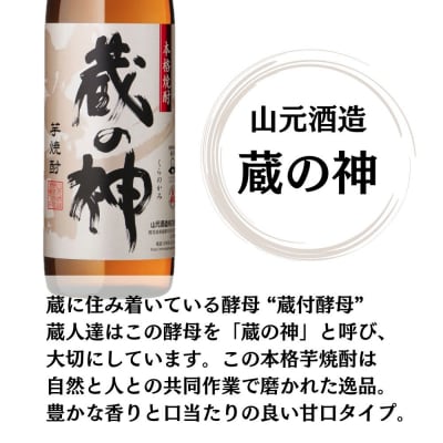 蔵の神 芋焼酎 25度 900ml ×6本 山元酒造 BS-631