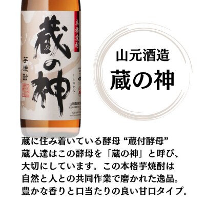 蔵の神 芋焼酎 25度 900ml ×6本 山元酒造 芋焼酎 芋 焼酎 おすすめ BS-631