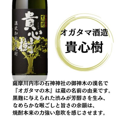 貴心樹 芋焼酎 25度 900ml×6本 オガタマ酒造 BS-938