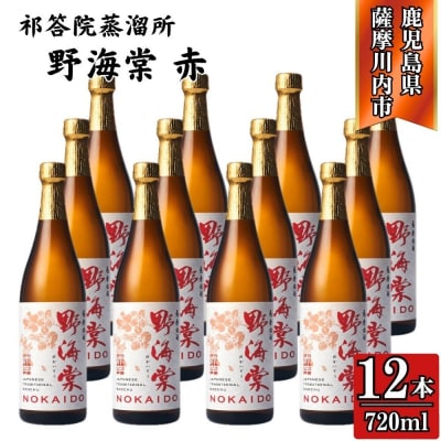 野海棠 赤 芋焼酎 25度 720ml×12本 祁答院蒸溜所 芋焼酎 焼酎 本格焼酎 HSR-309