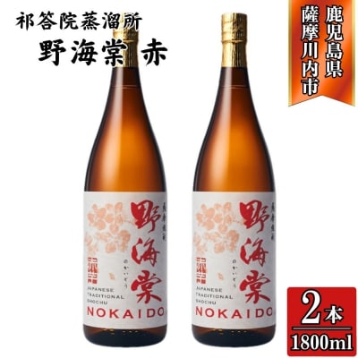 野海棠 赤 芋焼酎 25度 1800ml×2本 祁答院蒸溜所 BS-719