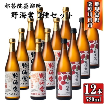 野海棠・野海棠赤・別撰野海棠 720ml×各4本(計12本) 祁答院蒸溜所 HSR-117