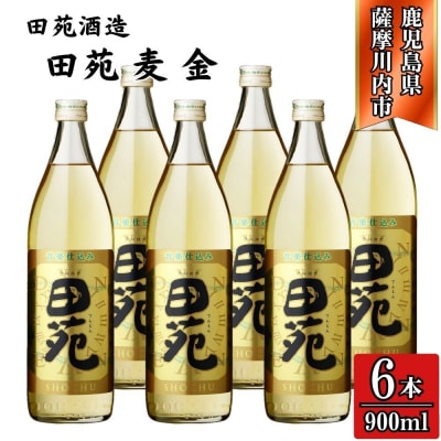 田苑 金ラベル 麦焼酎 25度 900ml×6本 田苑酒造 麦焼酎 麦 焼酎 おすすめ CS-237