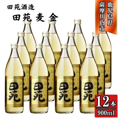 田苑 金ラベル 麦焼酎 25度 900ml×12本 田苑酒造 麦焼酎 麦 焼酎 FSR-320