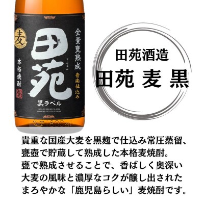 田苑 黒ラベル 麦焼酎 25度 1800ml×6本 田苑酒造 麦焼酎 麦 焼酎 ESR-305