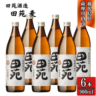 田苑 白ラベル 麦焼酎 25度 900ml×6本 田苑酒造 焼酎 麦焼酎 おすすめ BS-536