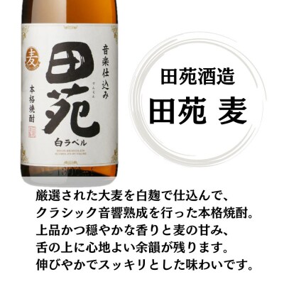 田苑白ラベル・田苑金ラベル 麦焼酎 25度 1800ml×各1本(計2本) 田苑酒造 AS-576