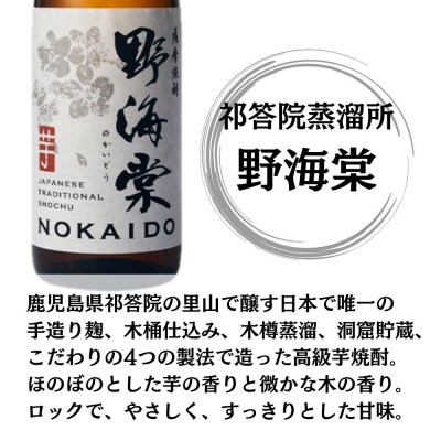 野海棠・別撰野海棠 芋焼酎 25度 1800ml×各3本(計6本) 祁答院蒸溜所 GSR-805