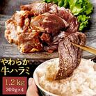 【訳あり】やわらか牛ハラミ(サガリ)肉　極旨秘伝醤油タレ漬け1.2kg AS-0134