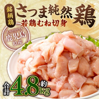 さつま純然鶏 若鶏 むね切身(300g×8パック×2セット)むね肉 若どり AS-567