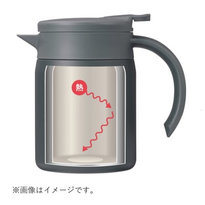 京セラ 真空断熱 卓上ポット 600ml ダークグレー ポット コーヒーサーバー AS-563-1