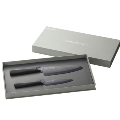 京セラ ココチカルシリーズ セラミックナイフ2本セット  黒 包丁 日本製 ES-025