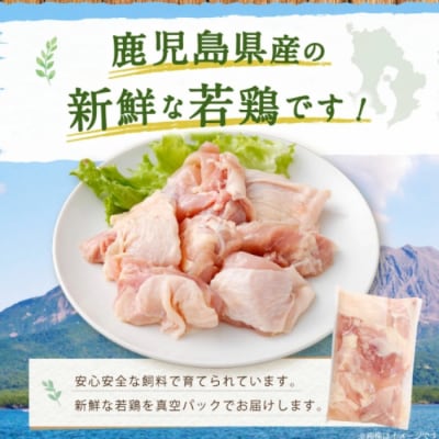 鹿児島県産若鶏もも切身 約1.2kgセット 若鶏 鶏肉 チキン小分け ZS-783
