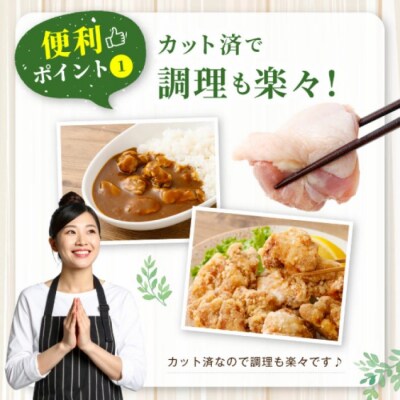 鹿児島県産若鶏もも切身 約1.2kgセット 若鶏 鶏肉 チキン小分け ZS-783