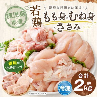 鹿児島県産若鶏 約2kgセット 鶏肉 若鶏 チキン AS-1100