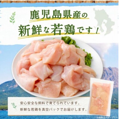 鹿児島県産若鶏むね切身 約1.2kgセット 若鶏 鶏肉 ムネ身 ZS-6125