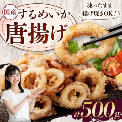 国産するめいか唐揚げ 約500g イカ スルメイカ 海鮮 AS-0148