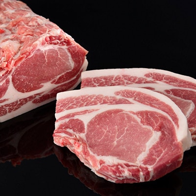 【毎月定期便】日本の米育ち平田牧場三元豚ロースステーキ　100g×8パック全3回