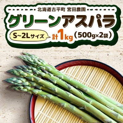 【予約受付】宮田農園 グリーンアスパラ 1kg(500g×2袋)