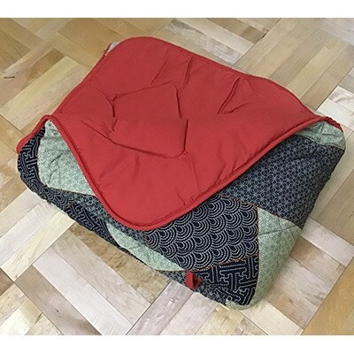 伝統美をいかした　民芸調こたつふとん　刺子三昧　掛と敷のセット(長方形)K08 902502