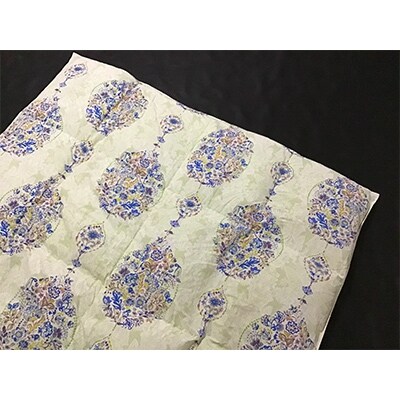 立体キルトで暖かい　羽毛ふとん(シングル)　ホワイトダックダウン85%　1.2kg入　ブルー