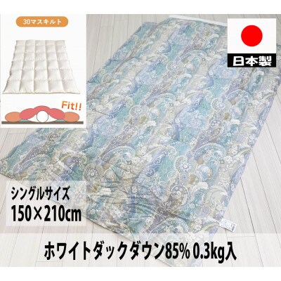ダウンケット(SL)　ホワイトダックダウン　DP350　ブルー　K05T24932WDFB