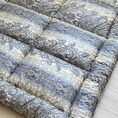 冬は暖か、夏はカラッと!ふんわり羊毛混　掛布団　セミダブルサイズ　ブルー　K0356068SD30B