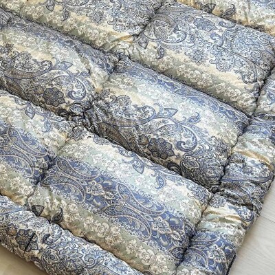 冬は暖か、夏はカラッと!ふんわり羊毛混　掛布団　ダブルサイズ　ブルー　K0356068D35B