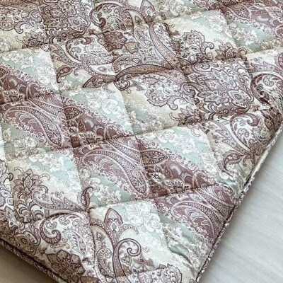 冬は暖か、夏はカラッと!羊毛混三層　敷布団 ダブルサイズ　ピンク　K0456068D40A