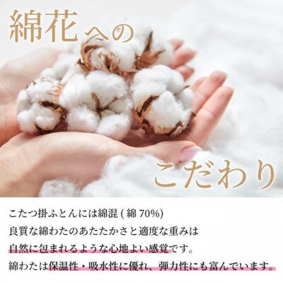 伝統美をいかした　民芸調こたつふとん　花ぐるま　掛(正方形)　K08A36000-201