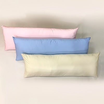 セミダブルサイズ　ストレート枕+枕カバー　ブルー2枚付